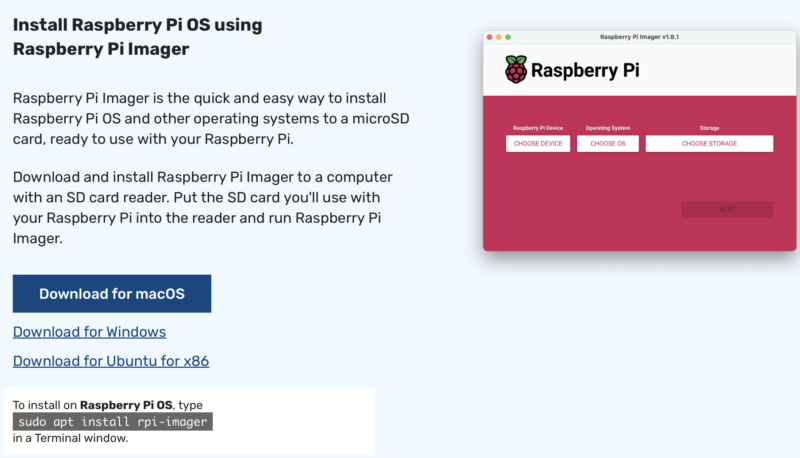Raspberry pi OS
