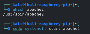 apache2 start