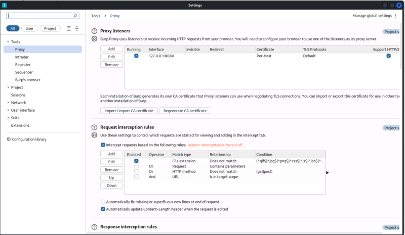 proxy settings