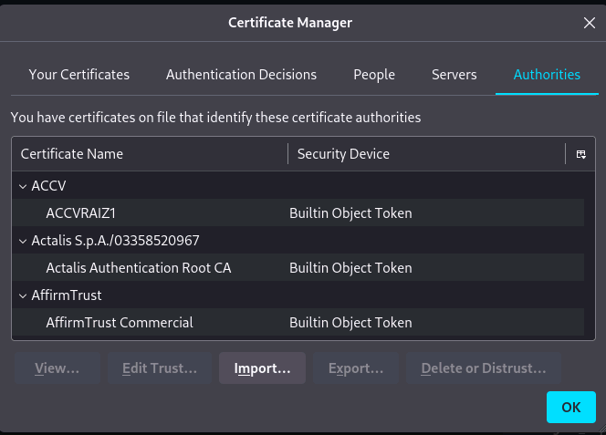 certificate manager