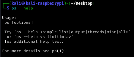 ps --help