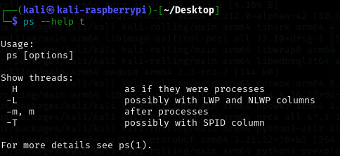 ps --help t