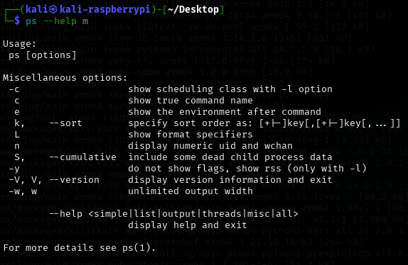 ps --help m