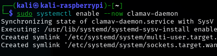 clamav-daemon enable