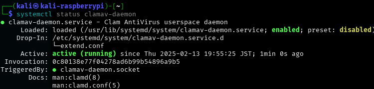 clamav-daemon status