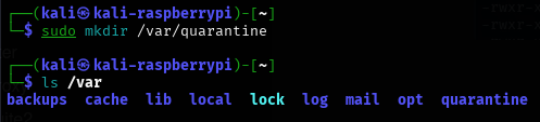mkdir quarantine