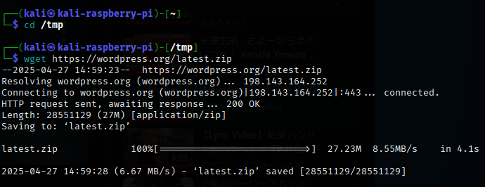 wget wordpress