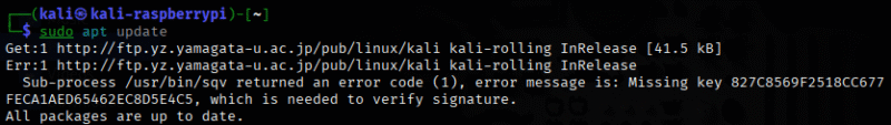 sudo apt update