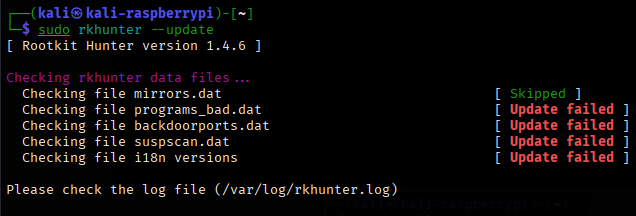 rkhunter --update