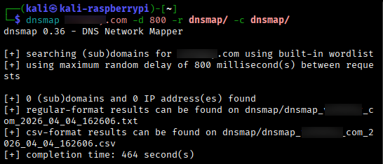 dnsmap result