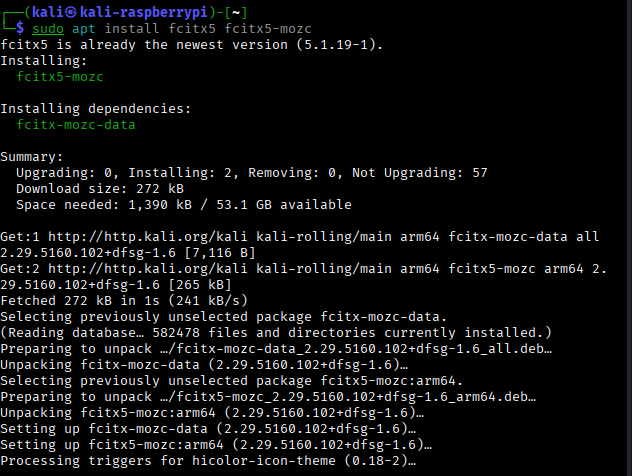 install fcitx5 mozc