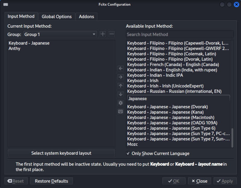 config add1