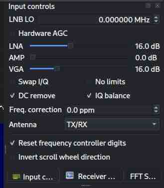 Input controls