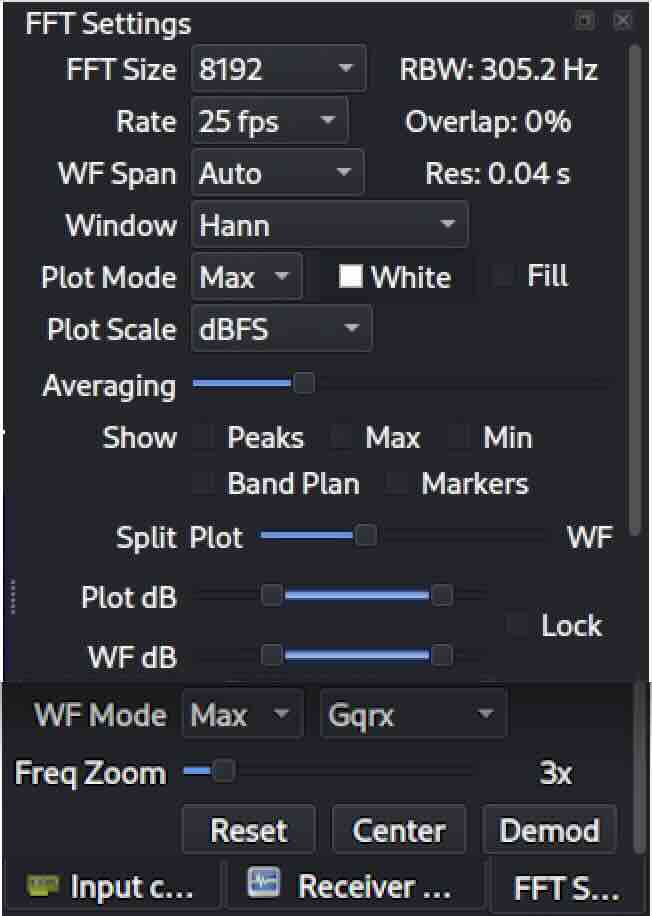 FFT Settings