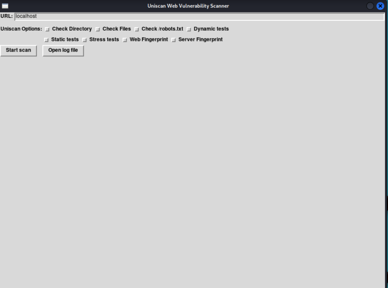 sudo uniscan-gui