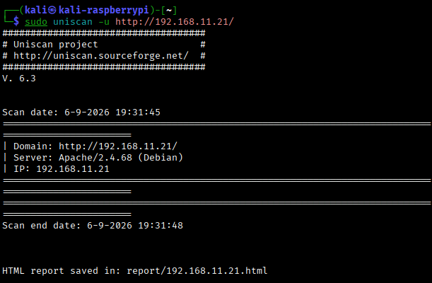 sudo uniscan