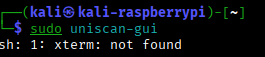 sudo uniscan-gui