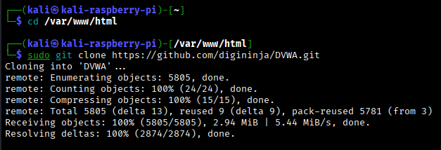 clone DVWA.git